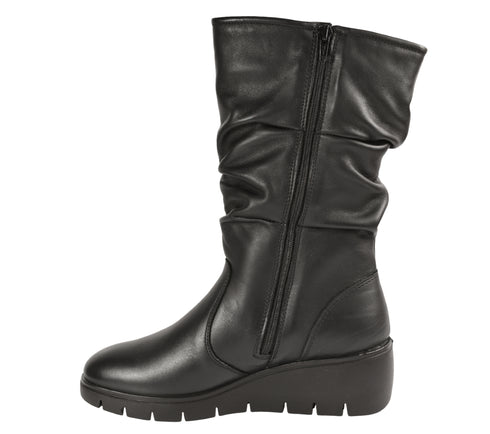 Cizme casual, dama, IMAC, 855510 negru, piele naturala